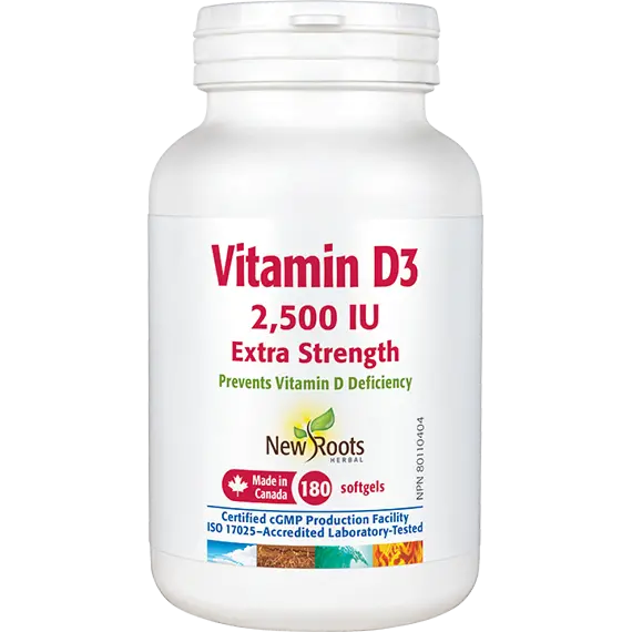 Vitamin D3 2,500 IU Extra Strength (Softgels)